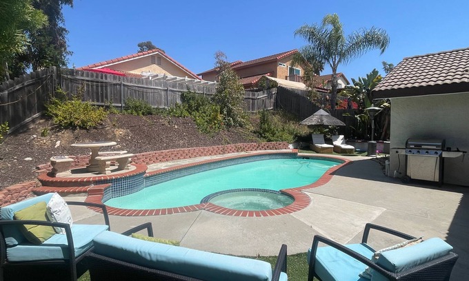 Mira Mesa Casa | Charming 3-bedroom Private Home with Pool & Hot-tub in sunny San Diego