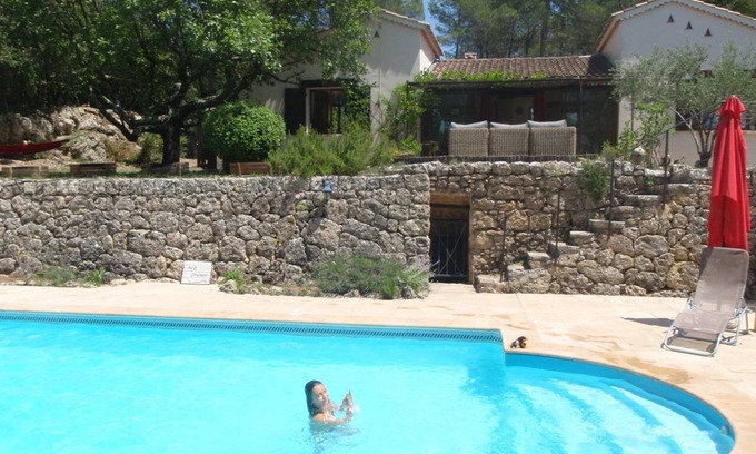 Carces Villa | Comodidad y serenidad en nuestra villa provenzal: piscina privada en el bosque