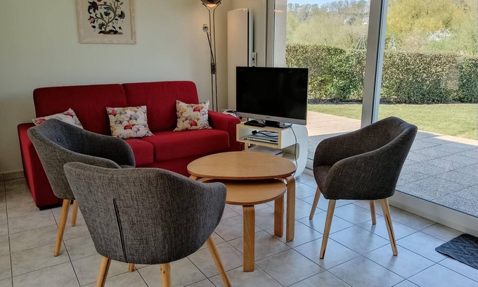 Saint-Jean-le-Thomas Cabaña | Villa con Jardín Privado, Cerca del Mar y del Mont-Saint-Michel