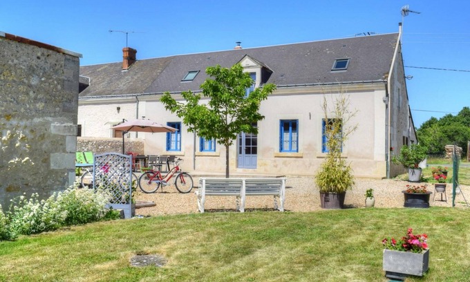 Sennevieres Cabaña | Casa de campo en Touraine: jardín privado, cerca de castillos y lago