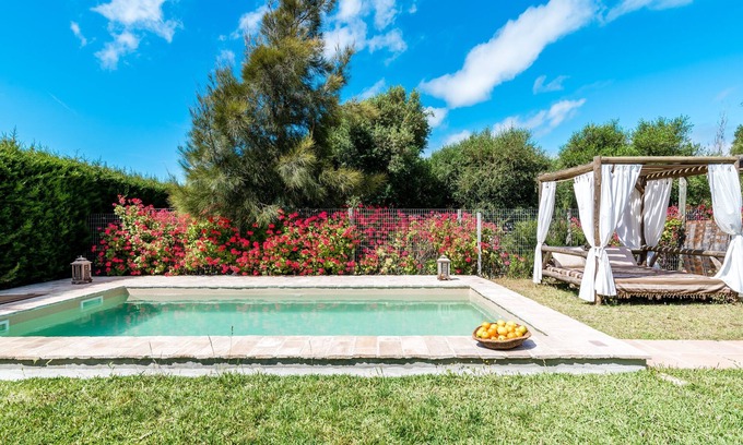 El Palmar Casa | Encantadora casa de vacaciones "El Acebuche" con piscina privada y jardín