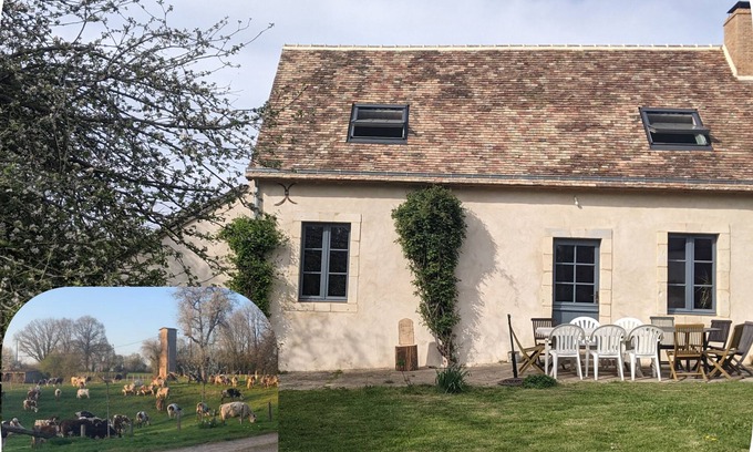 Saint-Georges-du-Rosay Casa | casa encantadora, granja cercana