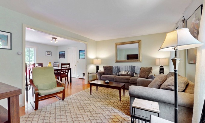 Mashpee Casa | Charming home with private pool, spacious deck & inviting coastal comforts