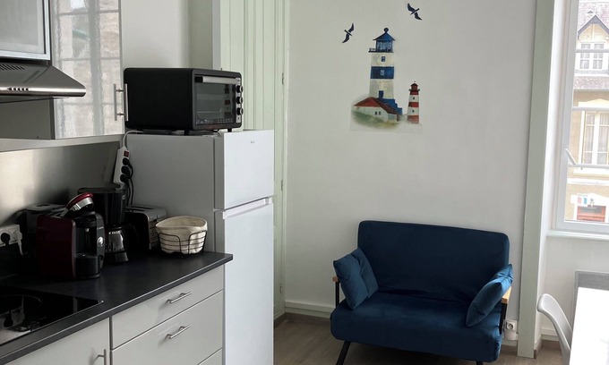 Saint-Jean-le-Thomas Apartamento | Charming little apartment near the bay of Mont Saint Michel