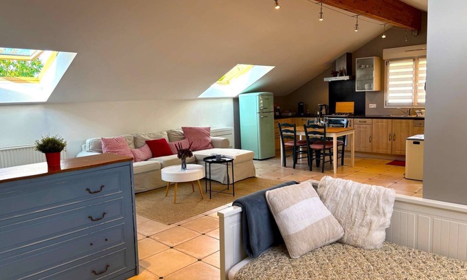 Voegtlinshoffen Apartamento | Encantador apto. que admite mascotas en viñedos con jardín, terraza y aire acondicionado