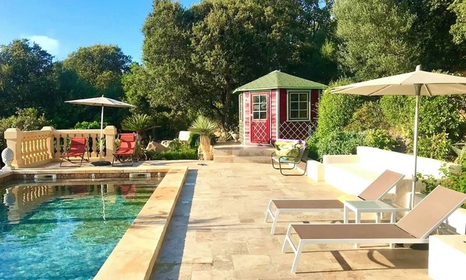 Portigliolo Villa | Prestigiosa casa. Piscina, vista panorámica al mar. Golfo Ajaccio Sur