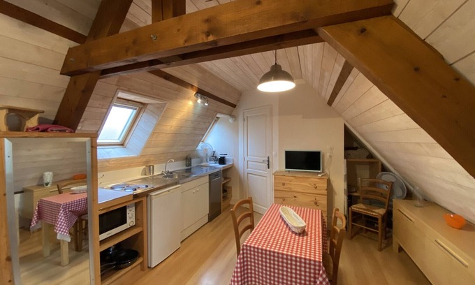 La Roche-Posay Apartamento | Estudio encantador a 70m de los Baños, WiFi, Se admiten mascotas