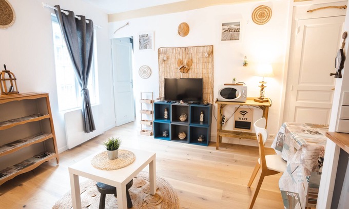 Honfleur Apartamento | Les Dunes-Estudio-Clásico-Baño con ducha-Vista a la Ciudad