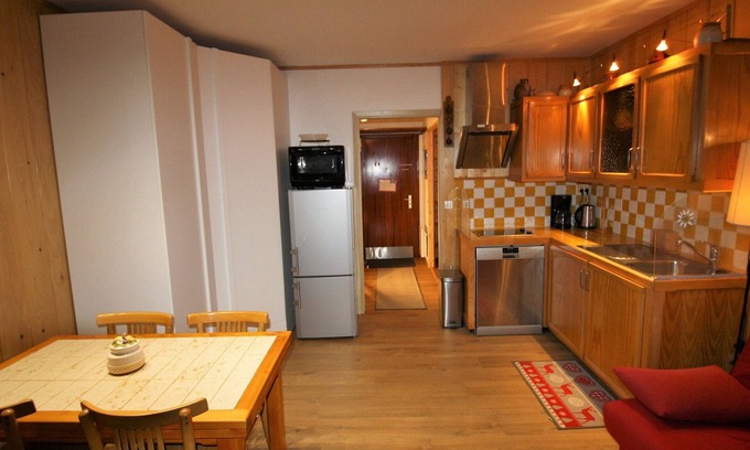 Tignes le Lac Apartamento | Estudio encantador a pie de pistas en Tignes, sur con balcón y vistas.