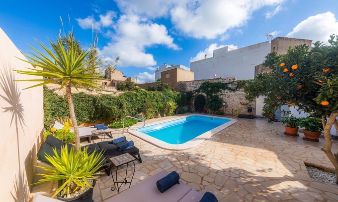 Santanyi Villa | Encantadora casa de pueblo con piscina - Can Tatau