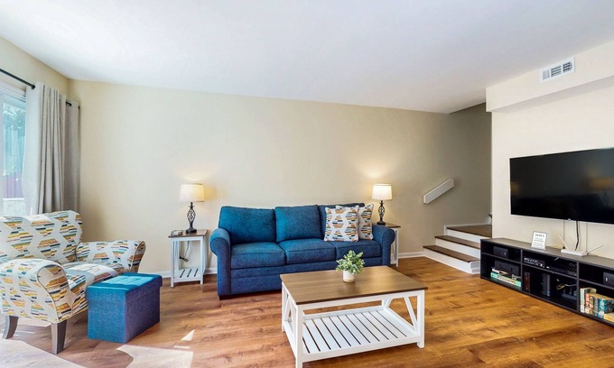 Brandy Wine Village South Casa | Charming townhome with patio, W/D, central AC, close to beach & golf
