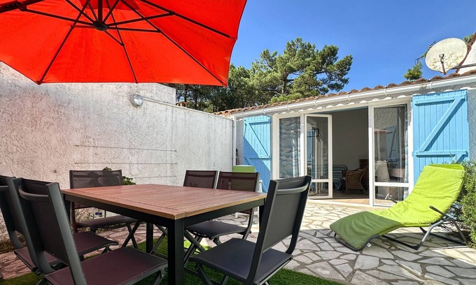 La Palmyre Casa | Villa Familiar en La Palmyre, 2 Habitaciones, Cerca de la Playa, Patio, BBQ y Aparcamiento