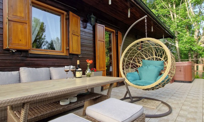 Sertic Poljana Casa | Charming wood house with outdoor hot tub located in National park Plitvice lake.