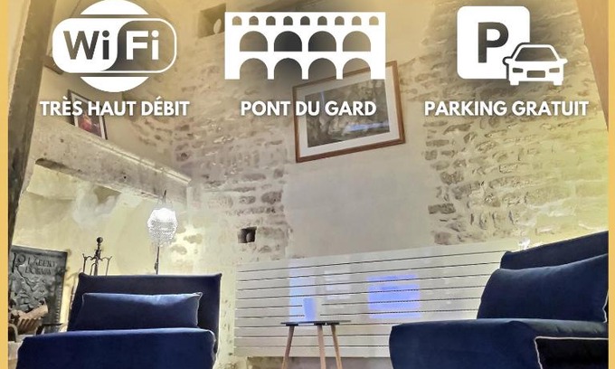 Remoulins Apartamento | Chez Lydia - Loft cosy, départ canoë à pied, Proche Pont-du-Gard et Uzès