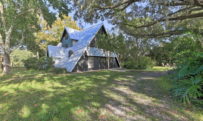 Lakeland Casa | Chic A-Frame Escape with Fire Pit - Private Property
