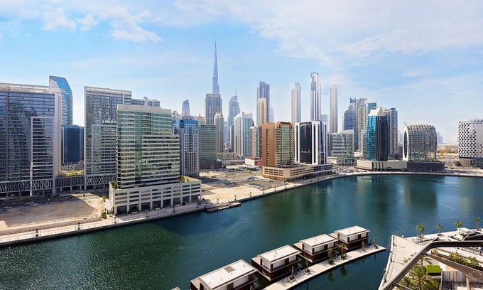 Business Bay Apartamento | Chic and Modern: Downtown Dubai/Business Bay Studio with Spectacular Dubai Views