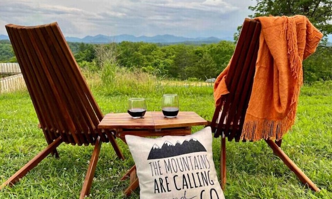 Alexander Casa | Chic Barndo Chalet Above French Broad River- Pano Mountain Views on 13 Acres