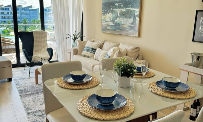Punta Cana Condominio | Chic Boho Apartment Overlooking Crystal Lagoon