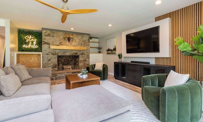 Maggie Valley Casa | Chic Creekside Bungalow at The Dogwood