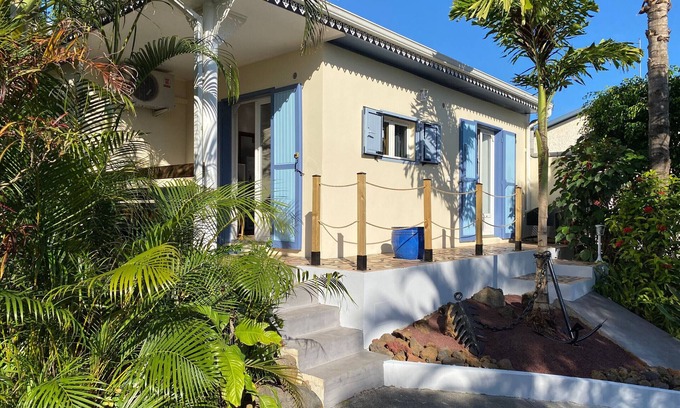 Grande Anse Cabaña | Casa criolla chic con piscina, aire acondicionado y wifi