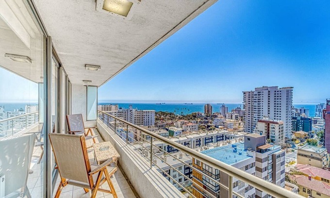 Vina del Mar Apartamento | City & Sea 2D con Vista al Mar