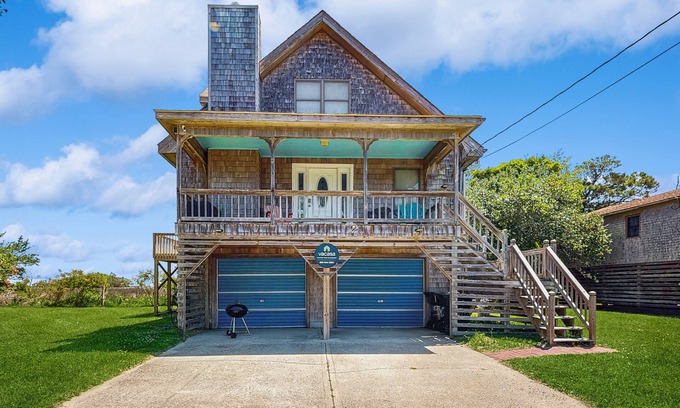Brigands' Bay Casa | Classic home with sound & marsh views, hot tub, decks - near beaches/lighthouse