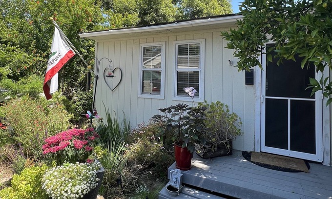 West Sacramento Cabaña | Close to downtown, with beautiful gardens, sparkling pool & private entry