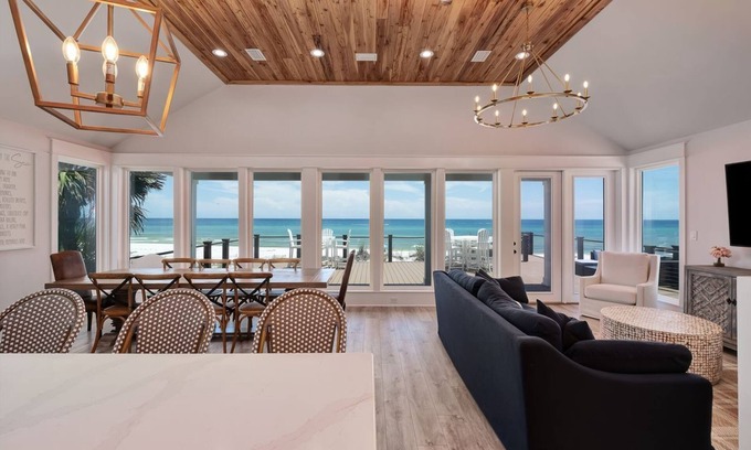 Miramar Beach Casa | Coastal Cabana! 7 Bed 7 Bath Gulf Front Luxury Home! Private Heated Pool!