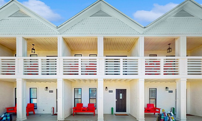 Port St. Joe Casa | Coastal getaway steps from the bay with patio, balcony, smart TVs, & W/D