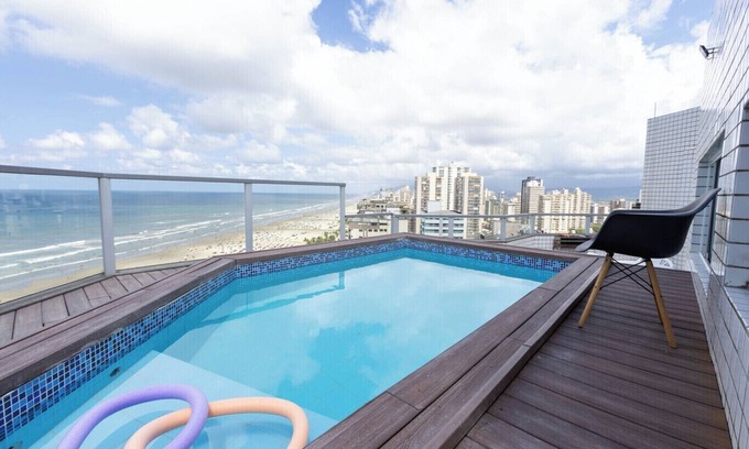 Aviacao Apartamento | Cobertura a beira mar com piscina e churrasqueira