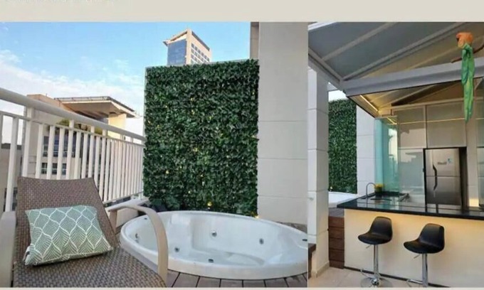 Itaim Bibi Apartamento | Cobertura com Jacuzzi - Sky Duplex de 3 Quartos!