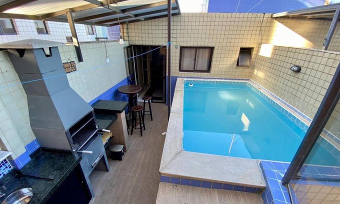 Mongagua Apartamento | Cobertura Piscina Privativa frente e Vista Mar Centro Mongaguá
