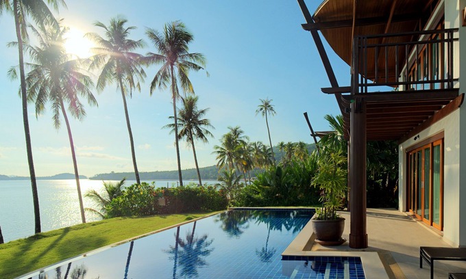 Maprao Island Villa | Piscina frente a la playa de 4 dormitorios en Coconut Island