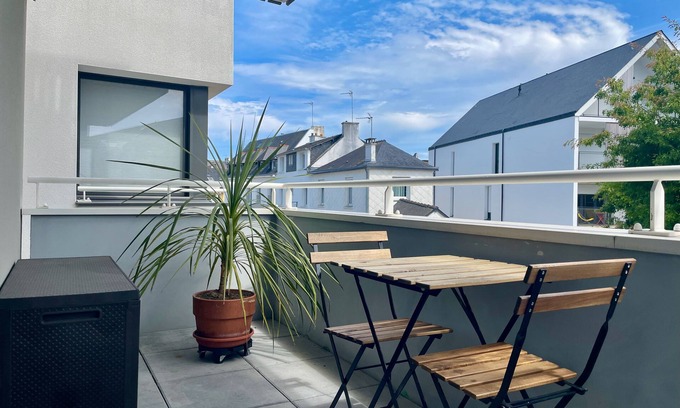 Saint-Pierre-Quiberon Apartamento | « Coeur de Baie » 1ch - Plein Centre - Wifi