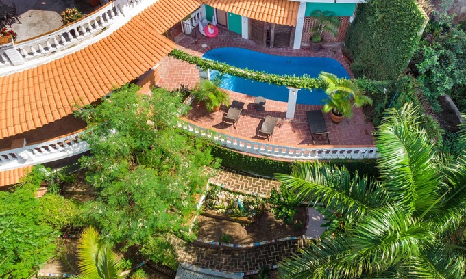 Colonia 5 de Diciembre Villa | VILLA DE ESTILO MEXICANO COLORIDO - PISCINA / TERRAZA
