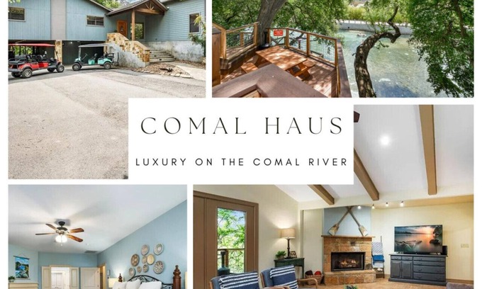 New Braunfels Casa | ¡Casa de lujo en el río Comal con acceso privado! ¡Junto a Schlitterbahn y al centro!