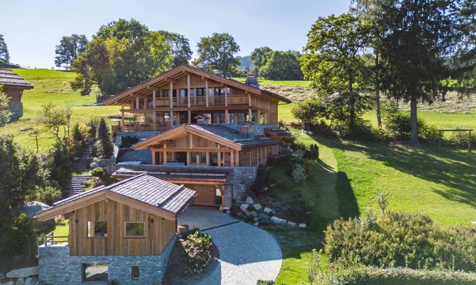 Combloux Chalet De Esquí | Combloux/Megeve Exceptional new Stunning Vue 180 d spa Mont-Blanc views