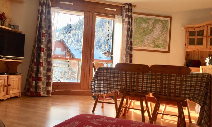 Les Contamines-Montjoie Apartamento | Apartamento confortable, luminoso y bien ubicado, 2 habitaciones, 51 m2, 6 personas