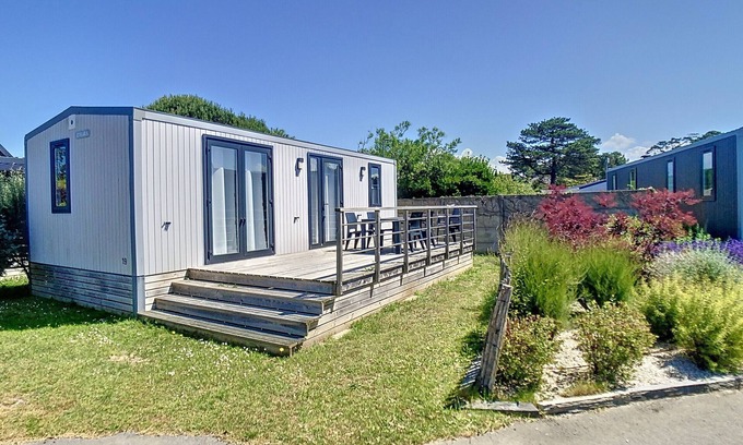 Jullouville-les-Pins Casa | Mobil-Home cómodo, 4 personas, 2 habitaciones, cerca de la playa y centro de Jullouville