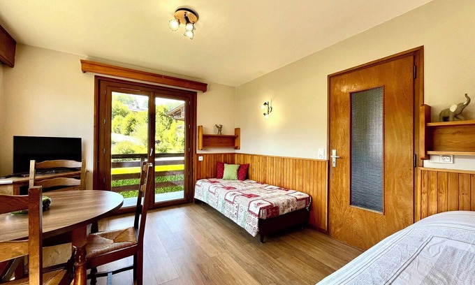 Combloux Apartamento | Comfortable studio with a view of the Mont-Blanc