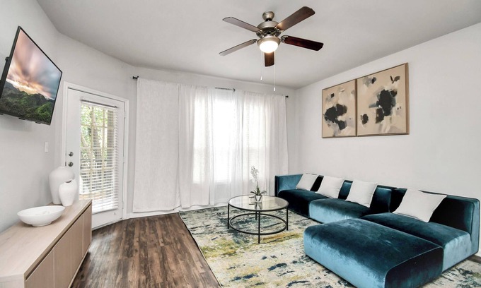 Riverside Terrace Apartamento | Comfy Suites - 1 Bed Med Center Near Dwntn & NRG