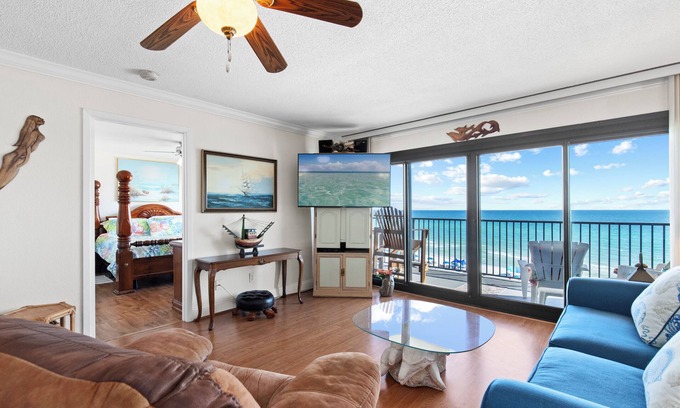 Lower Grand Lagoon Condominio | Commodore 608 2BR Beachfront Retreat with Gulf Views and Large Balcony