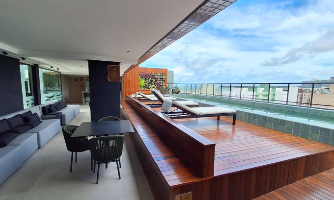 Cabo Branco Apartamento | Complete flat with sea view and 2 minutes to put your feet in the sand!