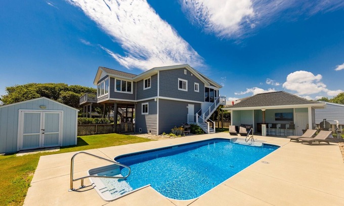 Sandbridge Casa | Complete Remodel-Saltwater Sanctuary- Pool,Dog Friendly- Walk 2 Beach!