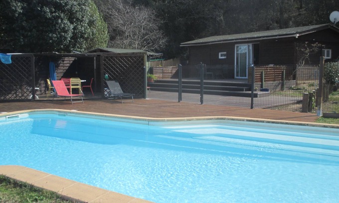 Argeles-sur-Mer Casa | Acondicionado cabaña al pie de Albères con piscina prox. Mar