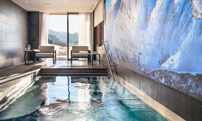 Arc-1800 Chalet De Esquí | Chalet contemporáneo con piscina privada, sauna y cine en casa en Arc 1800