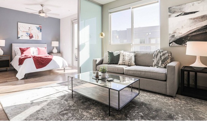 Little Tokyo Apartamento | Contemporary 1BR, in unit Washer/Dryer, FREE parking with all amenities!