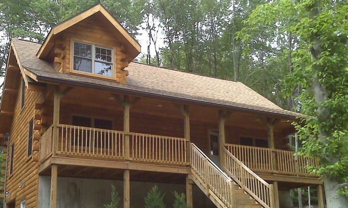 Wallenpaupauk Lake Estates Cabina | Cabina de registro contemporánea: * 2 bloques * del lago Wallenpaupack, situado en WLE