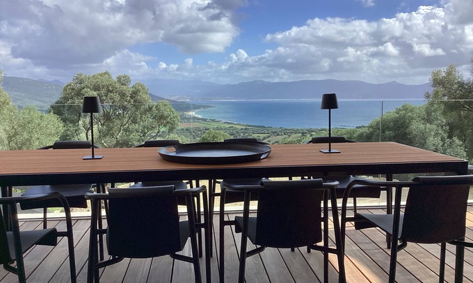 Serra-di-Ferro Villa | Contemporary villa sea view heated pool