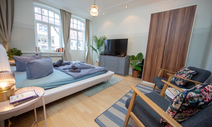 Andreasvorstadt Apartamento | ★Cosy & bright Jugendstil Flat in the ❤ of Erfurt+ balcony ★